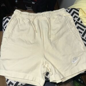 Nike Cream Drawstring Knit Shorts